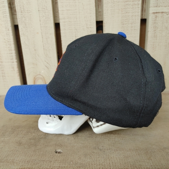 New York Mets Hat Sports Specialties Plain Logo Snapback Black Dome MLB Wool Vtg - Picture 6 of 9